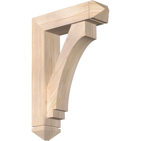 Ekena Millwork Imperial Arts and Crafts Smooth Bracket w/ Offset Brace, Douglas Fir, 7 1/2"W x 28"D x 40"H BKT0806X28X40IMP03SDF - main